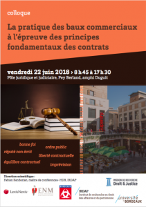 Affiche colloque baux commerciaux